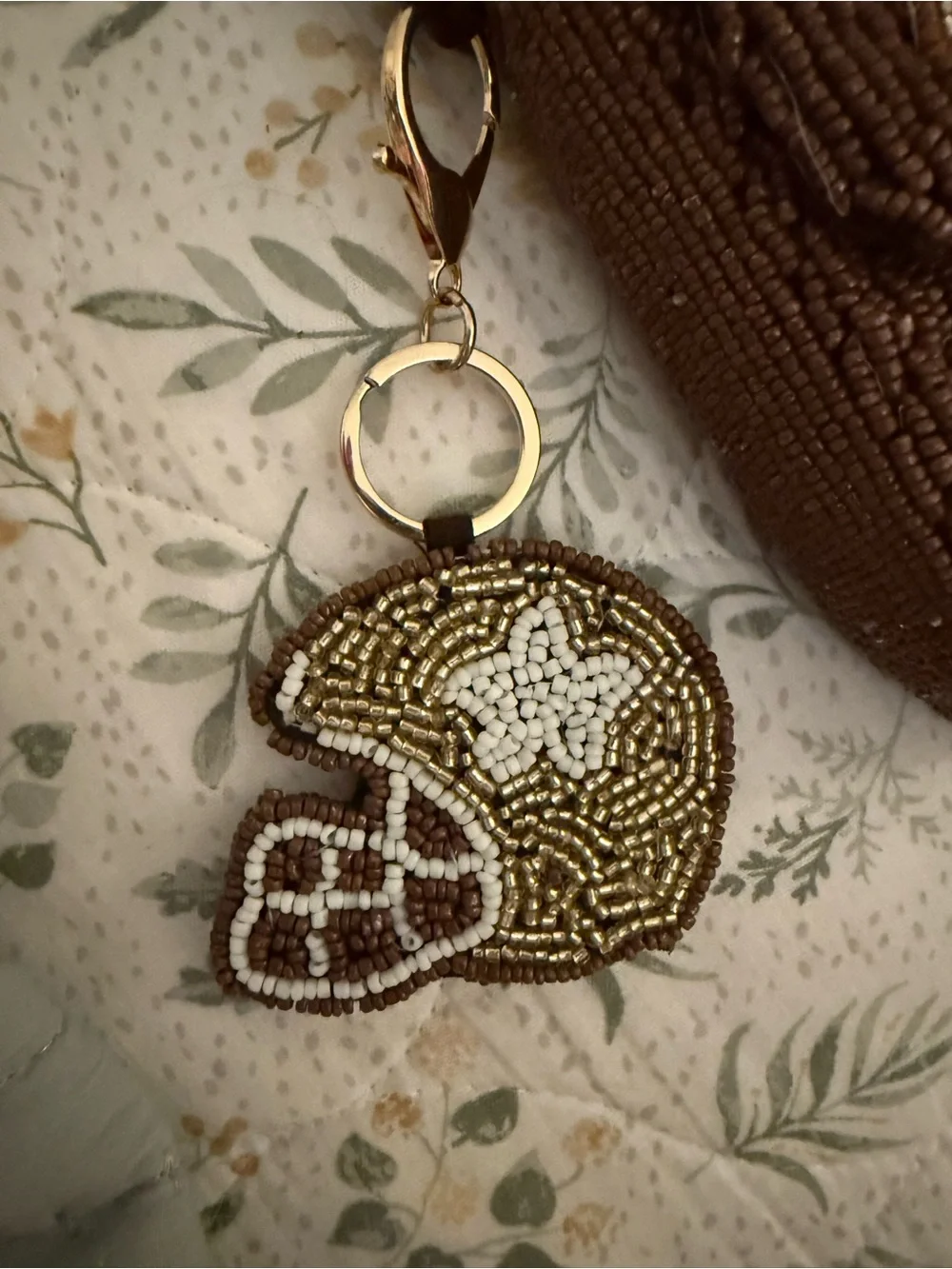 Viral Fall Brown Football Beaded Shoulder Bag